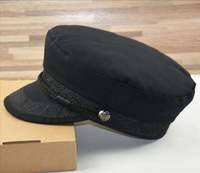 Gorro de Marinero de la Marina Británica, Estilo Gorra Plana para Otoño e Invierno, para Mujer, Talla Grande