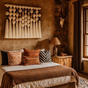 Decorazione da <span class=keywords><strong>Parete</strong></span> in Macramè Boho Personalizzata con Corda <span class=keywords><strong>di</strong></span> Cotone e <span class=keywords><strong>Perline</strong></span> in Legno, Nome Personalizzato per Compleanno e Anniversario - Product Image 2