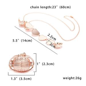 Collana Personalizzata alla Moda con Ciondolo <span class=keywords><strong>Portafoto</strong></span> Multistrato Placcato Oro, <span class=keywords><strong>Medaglione</strong></span> per Ricordi a Forma di Ape - Product Image 5
