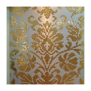 ZF-diseño <span class=keywords><strong>de</strong></span> mosaico <span class=keywords><strong>de</strong></span> pared <span class=keywords><strong>de</strong></span> Iglesia, decoración <span class=keywords><strong>de</strong></span> azulejo <span class=keywords><strong>de</strong></span> pared <span class=keywords><strong>de</strong></span> mosaico blanco y dorado con diseños <span class=keywords><strong>de</strong></span> <span class=keywords><strong>flores</strong></span> fáciles - Product Image 4