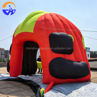 Cabine DJ gonflable géante en forme de casque de baseball pour événements musicaux en plein air, publicité gonflable, accessoire de festival