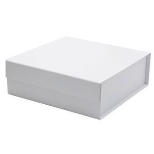 Boîte cadeau en papier magnétique de luxe, pliable, blanche unie, pour l'emballage de vêtements, en stock, vente en gros - Product Image 1
