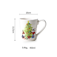 Série sur le thème de Noël Assiettes à couverts Plats en céramique Assiettes alimentaires occidentales domestiques