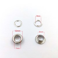 Œillets métalliques avec rondelles, anneaux de fixation ronds en métal pour chaussures, articles en cuir, sacs, vêtements, couture DIY