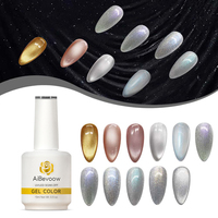 AiBevoow Nouveauté Vernis à ongles gel œil de chat 15 ml 173 couleurs Gel UV à faire tremper Fournitures professionnelles pour ongles pour la création de designs français DIY