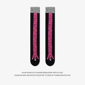 Calzini di coscia e piedi di pollo 100% cotone antibatterico Anti-Slip primavera ODM di colore personalizzato - Product Image 5