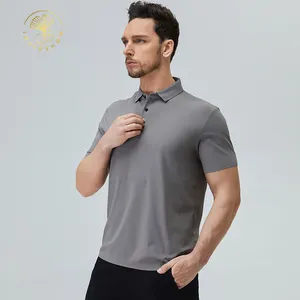 Wholesale Design Custom Logo Men's Blank Plain Nylon Dry Fit High Quality Man's Clothing Golf Uniform Polo T Shirts For Men
