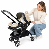 Poussette 4 en 1 Kidilo, vente en gros directe d'usine, en alliage d'aluminium, pliable, portable, capacité de charge de 15 kg, pour bébés de 0 à 6 mois, idéale pour les voyages en extérieur