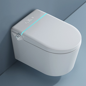 Inodoro <span class=keywords><strong>Wc</strong></span> Suspender Artículos sanitarios Baño Cerámica Redondo Japonés Inodoros inteligentes montados en la pared - Product Image 1