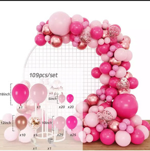 Nicro Festivo Multicolor Balão Cadeia Arco Fundo Do Partido Decoração Aniversário Casamento Quarto Layout Cena Conjunto De Balão - Product Image 4