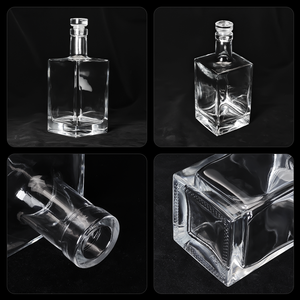 Botella <span class=keywords><strong>de</strong></span> licor <span class=keywords><strong>de</strong></span> 750ML, botella <span class=keywords><strong>de</strong></span> licor cuadrada para Vodka, Tequila, ron, ginebra, botellas <span class=keywords><strong>de</strong></span> <span class=keywords><strong>whisky</strong></span> - Product Image 4