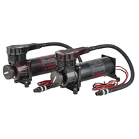 Compresseur à double suspension pneumatique 3.5CFM 485C CAR 200PSI 12V Metal Black R-Compressor pour voiture avec fonction de surveillance de la pression des pneus