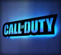 Décoration murale Call of Duty, veilleuse de jeu, néons LED personnalisables, télécommande, alimentation par piles/USB/prise, pour la décoration de la maison et des jeux