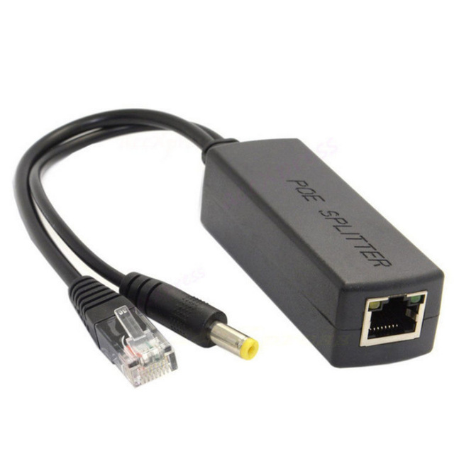 POE Splitter 14W 48V Input 12V 1.2A Output DC 5.5 * 2.1mm Power Over Ethernet 10/100MBPS POE Adapter for Security IP Camera