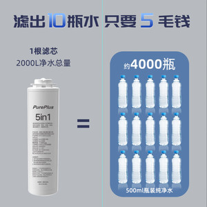 PurePlus Instant Hot <b>Water</b> <b>Dispenser</b> 5-Stage Filtration LCD Touch Control Countertop <b>Water</b> Purifier - Product Image 3