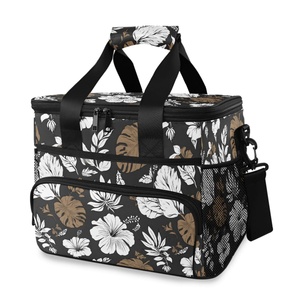 Low Moq Custom Design Leakproof Insulated Large Lunch Bag Beach Cooler Tote Floral Picnic Cooler Bag with Adjustable Straps - Product Image 1