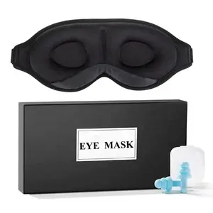2024 эргономичная маска для сна, дорожная 3D-маска с эффектом памяти, черная маска для глаз для сна, Лидер продаж, 100% затемнение
