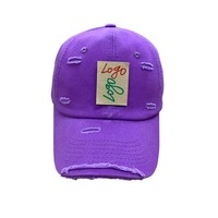 Gorra de Béisbol de Algodón de 6 Paneles al por Mayor, con Logotipo Bordado Personalizado, Estilo Vintage, para Mujer