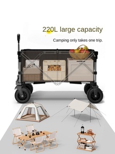 Chariot de rangement pliable d'extérieur en aluminium pour <span class=keywords><strong>camping</strong></span> et pique-niques, <span class=keywords><strong>compagnon</strong></span> de voyage portable - Product Image 5