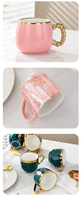 Tasses en céramique nordiques exquises fabriquées à la main service à café en porcelaine opulent idéal pour la maison cadeau de mariage Ins Signature Style de luxe