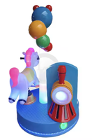 Équipements de parcs d'attractions, carrousel pour 2 joueurs, pour aire de jeux pour enfants, machine de jeu, manèges à pièces, carrousel à vendre