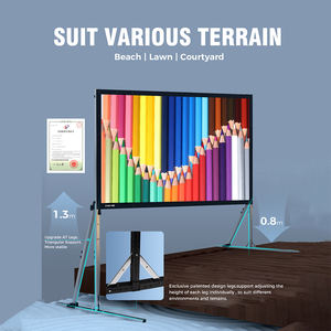 شاشات عرض محمولة للاستخدام الداخلي والخارجي مع حامل، بنسبة عرض إلى ارتفاع 16:9 عالي الدقة/16:10 عريض/4:<span class=keywords><strong>3</strong></span>، مقاس 92-200 بوصة، للعرض الأمامي/الخلفي، سريعة الطي - Product Image 4