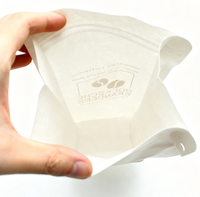 Sacs d'emballage en papier personnalisés écologiques, biodégradables, en kraft, pour café en grains, avec fermeture éclair