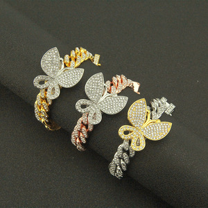 Hot Selling Personalization Simple Design Multiple Models Alloy Butterfly <b>Bracelets</b> Hiphop Style Men's Necklaces Fashion Jewelry - Product Image 1
