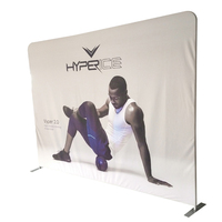 Bannière publicitaire portable en tissu tendu imprimée sur mesure pour salon professionnel, bannière d'exposition pliable