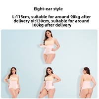 Ceinture de maintien post-partum grande taille pour mères obèses, en gaze de coton pur, longueur allongée, quatre tailles