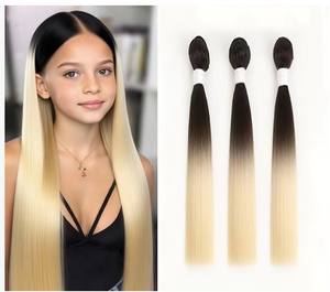 Vente en gros de mèches de cheveux brésiliens Remy de qualité 12A, tissage de luxe, 100% cheveux humains, double trame, blond droit, P1B-613, couleurs vierges - Product Image 2