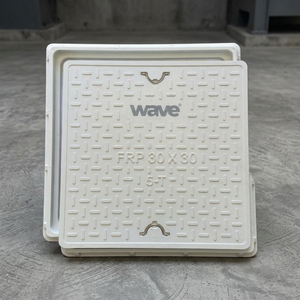 Tapa de alcantarilla cuadrada de FRP Wave 30 x 30 con clasificación de carga 5-T - Product Image 2