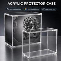 Boîte de protection rigide en acrylique gris de haute qualité, anti-déformation, pour collectionneur, idéale pour l'exposition de kits de garage