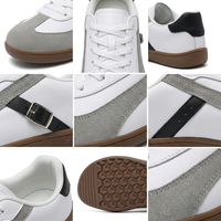 Chaussures de marche décontractées pour hommes à largeur accrue, baskets à lacets en PU, semelle en caoutchouc antidérapante, confortables pour le quotidien, chaussures basses