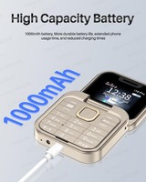 Téléphone portable compact I16 Pro Mini Flip 2G GSM double SIM avec numérotation rapide, radio FM, voix magique, MP3 sans fil, téléphone portable multifonction