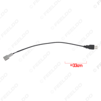 Kabel Ekstensi Radio Mobil Adaptor USB 4-Pin Khusus dengan Colokan USB2.0 Pria untuk Toyota RAV4/Camry