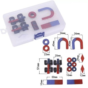 도매 맞춤형 물리 실험 교육용 자석 교육용 페라이트 바/U/링 자석 - Product Image 2