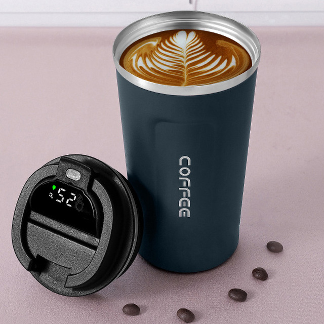 Stainless Steel Smart Thermos Cup Led Temperature Display Fashionable and Simple Tumbler Thermos With Temperature Display