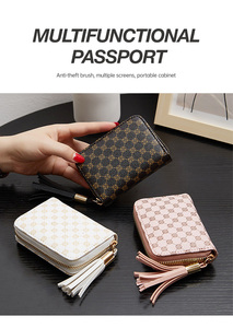 <span class=keywords><strong>Portafoglio</strong></span> per carte di credito in pelle Pu <span class=keywords><strong>rosa</strong></span> da <span class=keywords><strong>donna</strong></span> di design di lusso stampato personalizzato con cerniera - Product Image 4