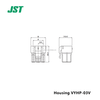 Jst 6.5mm Pitch VYH série 3 broches connecteur de boîtier VYHP-03V fil à carte connecteur pour salle de bain intelligente