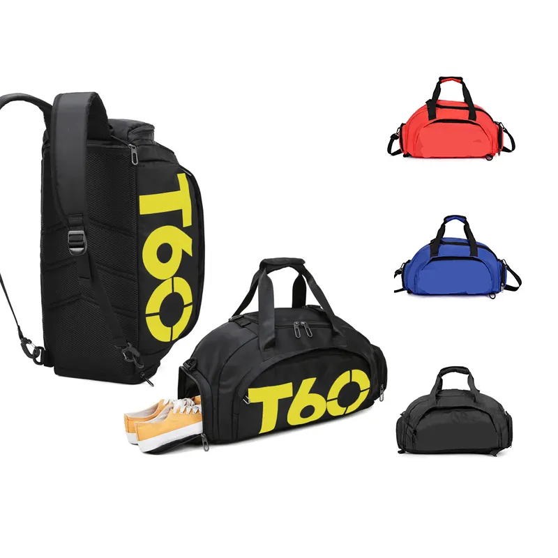 Bolsa de mochila para academia com logotipo personalizado exclusivo de nylon à prova d'água para bagagem de treino esportivo profissional