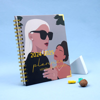 Carnet de Noël personnalisé avec motif de vacances, format A5, reliure spirale, pour enfants, étudiants, bureau, cadeau secret du Père Noël