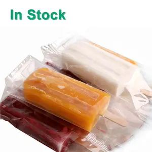 Transparente Claro Selo Fin Calor Selável Congelado Otário Ice Pop Invólucro de Plástico DIY Sacos de Embalagem de Picolé De Gelo Lolly