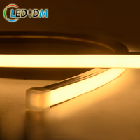 Wasserdichtes Flexibles Neon-LED-Lichtband 12*12mm Top Bend Schwarzer Silikonschlauch 5m/Rolle 12V DC CRI80 RGB 5cm-Schnitt Neon für Gebäudebeleuchtung
