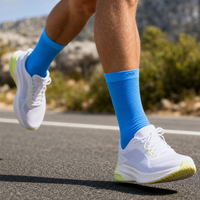 Chaussettes de course anti-odeur, chaussettes de sport respirantes antimicrobiennes, chaussettes de sport à maille, chaussettes de sport rembourrées, chaussettes d'entraînement
