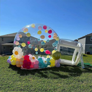 Dôme gonflable portable pour enfants avec ballons, pour fêtes, photos, extérieur, jardin, tente à bulles gonflable - Product Image 3
