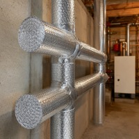 Rouleau d'isolation thermique en feuille de protection radiante avec bulles d'air, réfléchissant la chaleur, pour conduits, tuyaux CVC et isolation de grenier