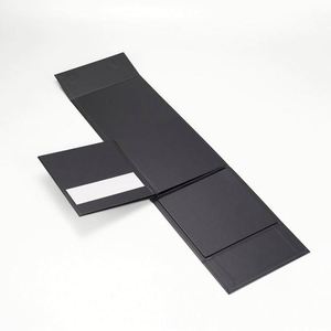 Vente directe d'usine, boîte pliante carrée noire en 1 pièce, boîte cadeau avec réduction spéciale. Nouveau modèle, respectueux de l'environnement - Product Image 2