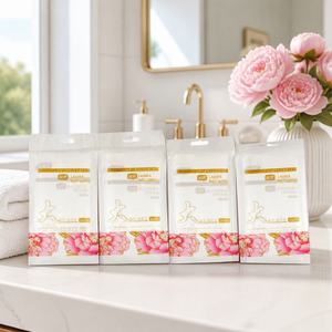 Toallitas Húmedas Femeninas CHINOISERIE al por Mayor, Paquete de 10 Unidades, Diseño de Peonía y Grulla Dorada, Envueltas Individualmente - Product Image 4
