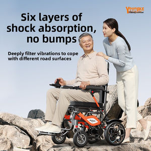 Kursi Roda Lipat Elektrik Otomatis Ringan Berbahan Paduan Aluminium-Magnesium Bersertifikasi EU CE, Skuter Portabel Bertenaga Lithium - Product Image 2